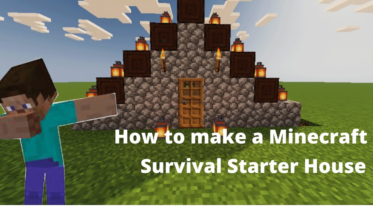 How to make a Minecraft starter survival house - YouTube