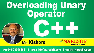 Overloading Unary Operator in C++ | C++ Tutorial | Mr. Kishore