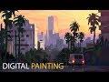 City Sunset: Digital Painting Process