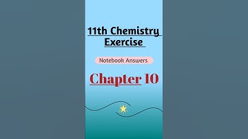 11th Chemistry Exercise Chapter 10 | Maharashtra State Board#11th_Chemistry