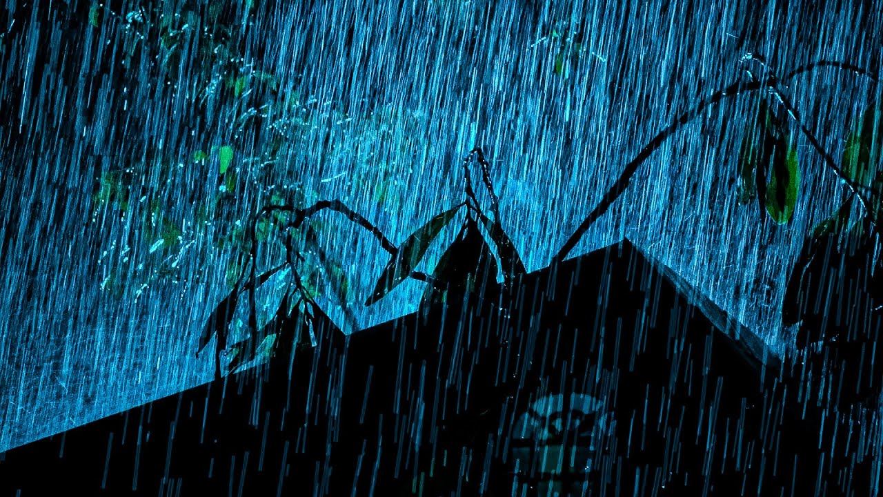 Relieve Stress & Fall Asleep Fast with Heavy Rain and Thunder Sounds on ...