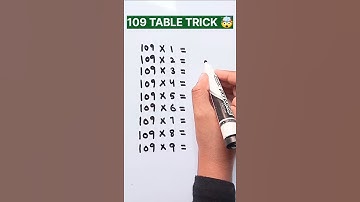 Table of 109 trick #multiply #shortsfeed #maths #viralshort #foryourch