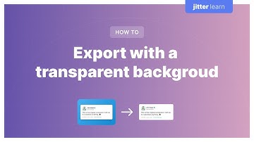 How to export your animations with a transparent background (in jitter.video)