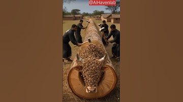 😱rescue cow from giant log #animals #funny #shorts#ai #facts #funnys #funpage