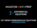 Understanding Homogeneous First-Order Differential Equations