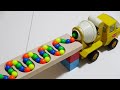 Marble Run Race ASMR ☆ HABA Slope, Dump Truck & Garbage Truck # 7