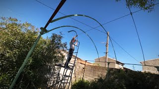 Restoring Our Antique Arbor: Putting Up The Metal Work For The First Time In Decades