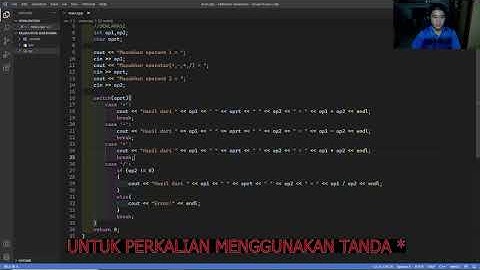 Presentasi program C++ Kalkulator Sederhana - Christian Rondonuwu