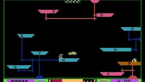 Space Taxi - level 4 (Atari 8-bit, 2013 work in progress)