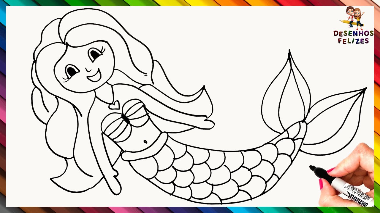 Como Desenhar Uma Sereia Passo A Passo Como Desenhar Ilustração