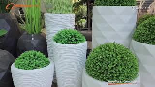 Modern fiberglass planters wholesale big ceramic planters