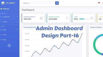 Web Design Beginners Tutorial 2020 Bangla Admin Dashboard Template Design by bootstrap 4 Part 16