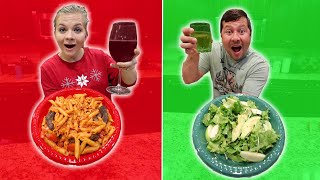 ONLY USING ONE COLOR TO COOK Challenge - Best Gourmet Meal WINS!