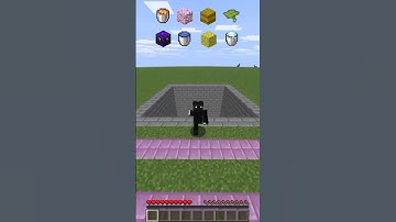 Minecraft Fall damage vs blocks #minecraft #shorts