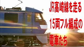 2022/12/10　JR東日本の高崎線を走る15両フル編成の普通電車たち。