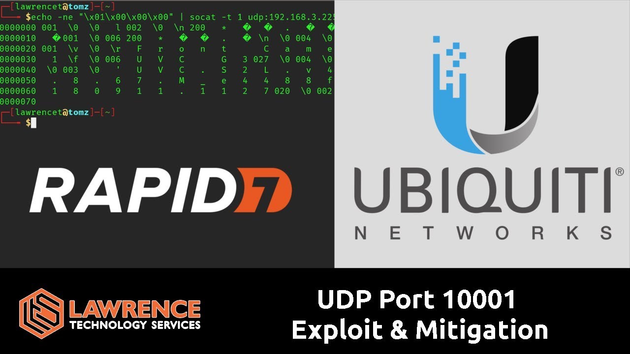 Ubiquiti / UniFI UDP port 10001 Exploit & Mitigation (in Description) for  certain devices - YouTube