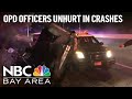 Oakland officers involved in two crashes along Highway 24