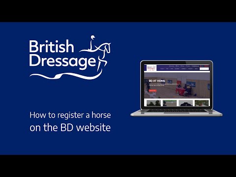 Registering a new horse on the BD website