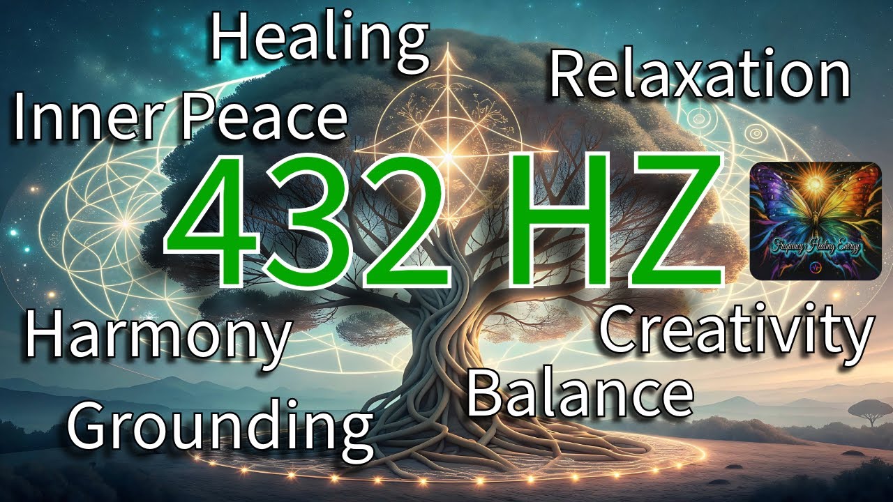 432Hz Sine Tone Music Video - 60min Healing Frequency for Emotional Recovery, Sleep, Grounding, Calm