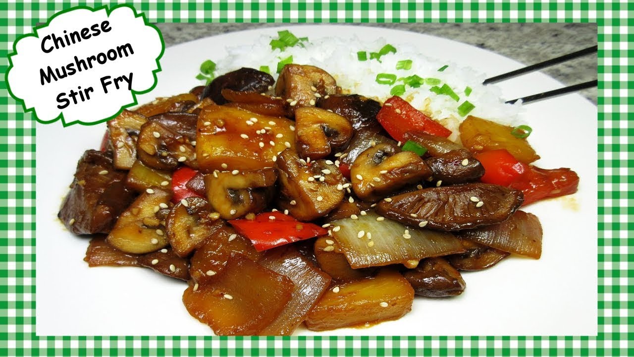 Chinese Mushroom Stir Fry ~ Easy Healthy Vegetarian Mushroom Stir F...