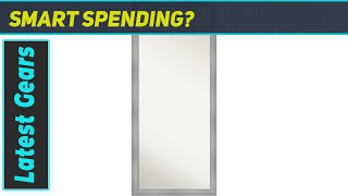 Amanti Art Full Length Flair Polished Nickel Floor Mirror - The Perfect Addition to Your