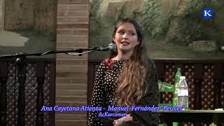 Ana Cayetana Atienza cante flamenco por SEGUIRIYAS 1º premio final XXXVI Concurso de Cante  Carmona
