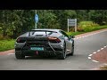 Supercars accelerating  huracan performante 2x aventador sv 9ff turbo 2x ftype svr