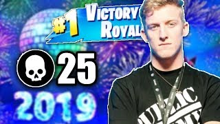 Tfue Gets 25 Kills and *FIRST* WIN in Fortnite 2019!