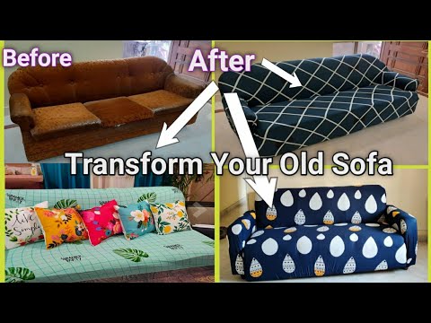 Old Sofa Makeover Idea/Living room Decoration Idea/पुराने सोफे का Newlook/Sofa Cover Designs Ideas