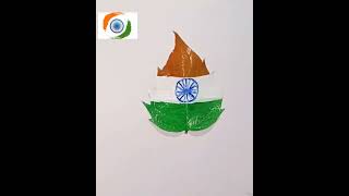 Independence Day🇮🇳 Leaf Painting 🌿leaf art | happy independence day flag painting | 15 August #viral screenshot 5