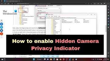 How to enable Hidden Camera Privacy Indicator in Windows 11