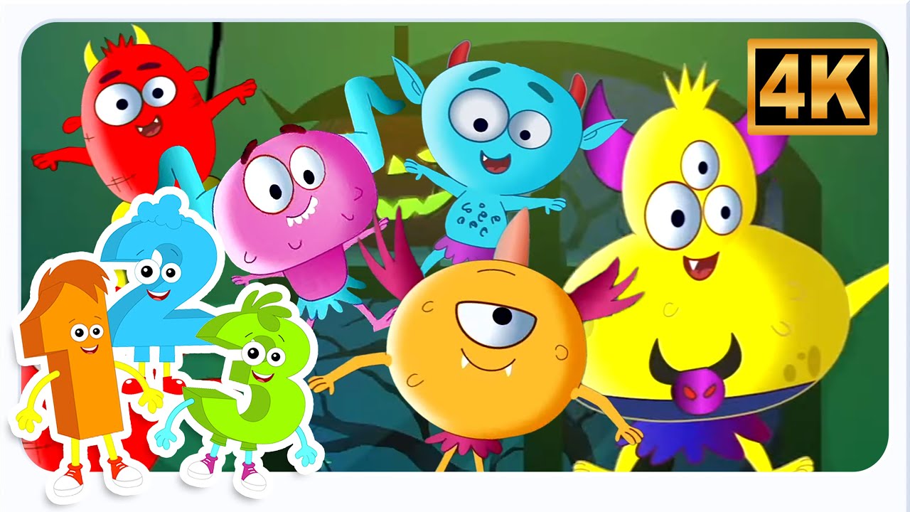 Five Little Monster - Spooky Nursery Rhymes for Kids by Mr Number