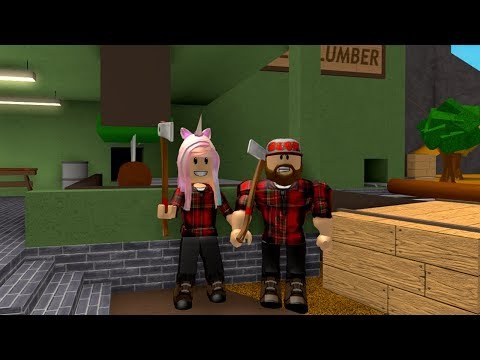 ROBLOX BLOXBURG DAY IN THE LIFE! I GET A NEW LUMBERJACK JOB