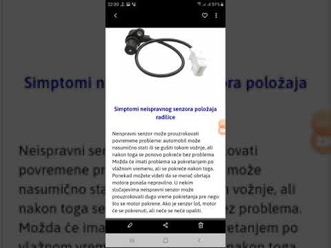 Senzor radilice problemi i simptomi neispravnosti