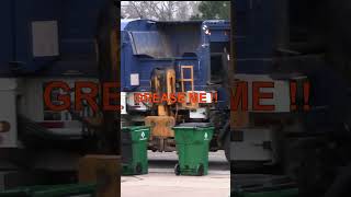 Big Blue Garbage Trucks in Action on Route #shorts #garbagetruck #trashtruck