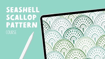 New Class! Seashell Scallop Watercolor Pattern in Procreate