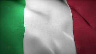 Italy Flag - Realistic - Waving Flag - Full HD - 1080 - Seamless Loop