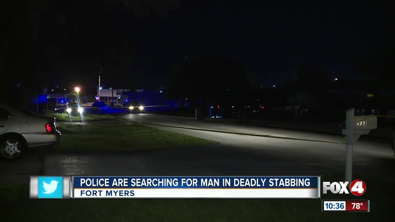 Police search for suspect accused of stabbing man to death - YouTube