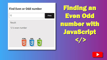 Write a program that find even and odd number with JavaScript