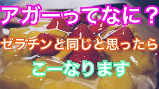 ゼリーケーキ崩壊！なぜこうなった！？原因はアガーにあった！