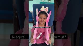 Magical unicorn plush earmuff #perfect gift for unicorn lovers #unicorn #unicorngirl #gift #shorts