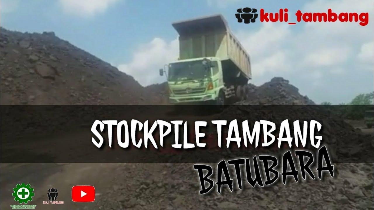 Stockpile tambang batubara - YouTube