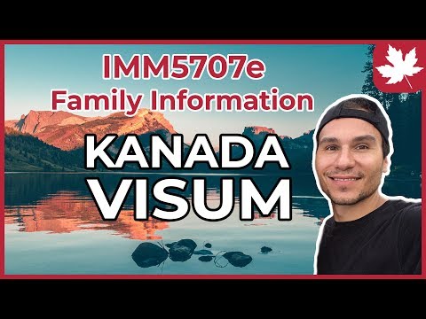 IMM5707E ausfüllen (Family Information) - Working Holiday Kanada Visum