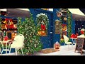 Cozy Christmas Coffee Shop Ambience with Christmas Music From Another Room - Snow and Christmas Jazz