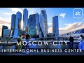 Walking around Moscow-City - Moscow International Business Center. Moscow 4K