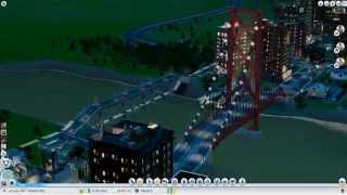 Simcity 2013: Two Suspension Bridges in Liberty City