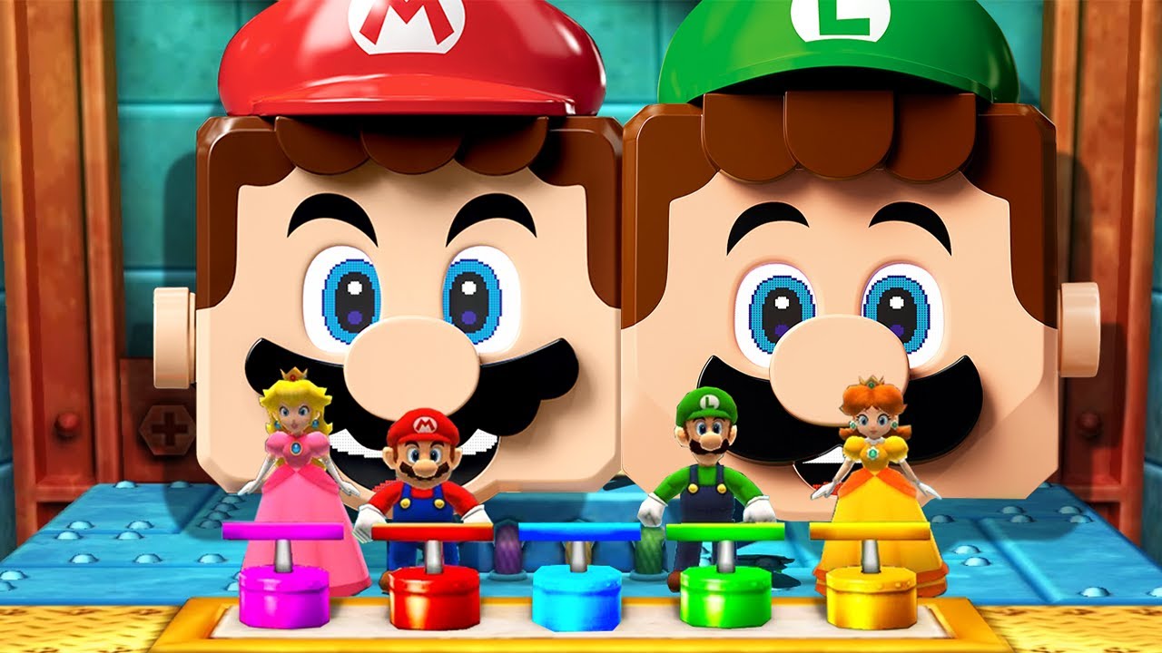 Mario Party The Top 100 Minigames - Peach Vs Mario Vs Luigi Vs Daisy (Master Difficulty)