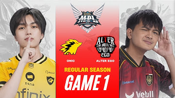 [GAME 1] ONIC vs ALTER EGO REGULAR SEASON | MPL ID S16 ONIC vs AE