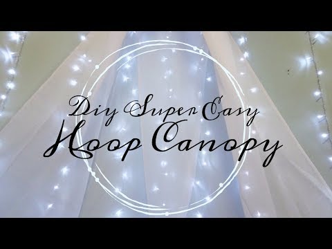 DIY  Bedroom Canopy  ( No Sew & Super Easy)