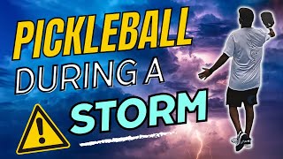 BRAVING THE ELEMENTS | Pickleball during a storm in Florida | 4.5+ Mixed Doubles